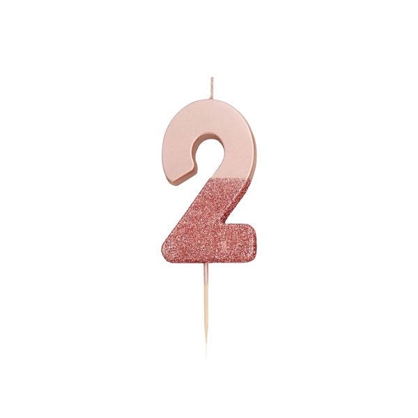 Talking Tables Rose Gold Glitter Candle - 2