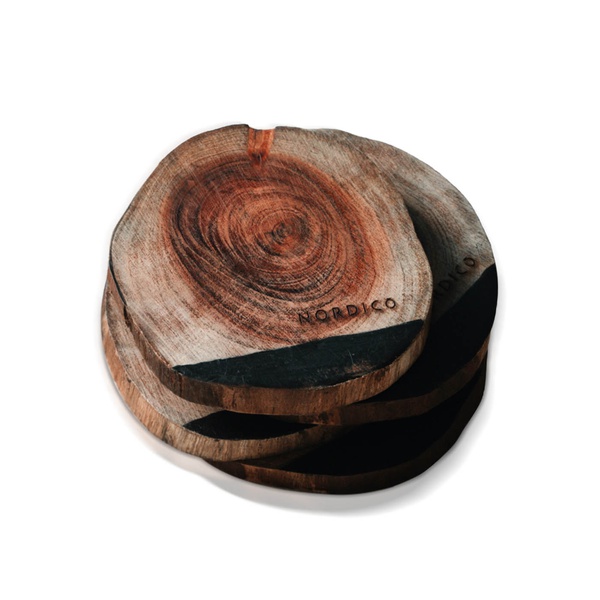 Nordico Wooden Coaster Set
