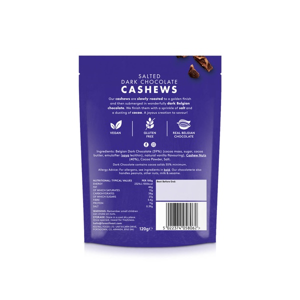 Forest Feast Dark Chocolate Cashews 120g