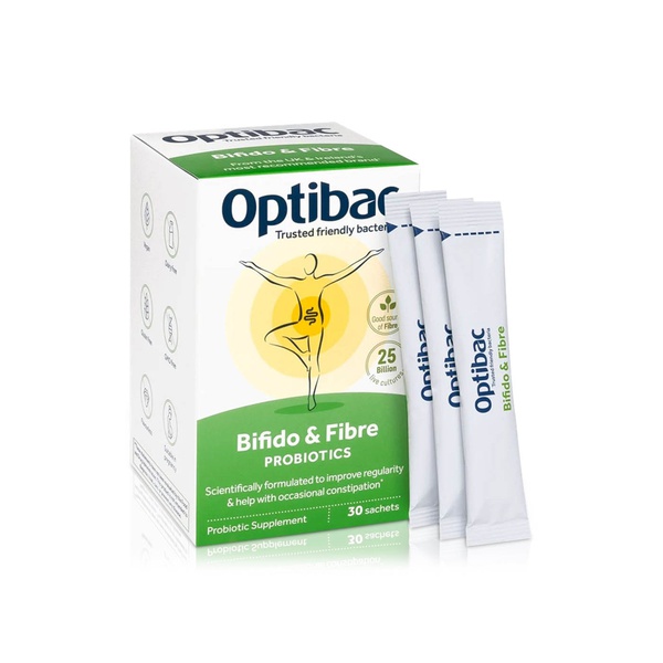 Optibac Probiotics Bifido and Fibre Supplement Sachets x 30