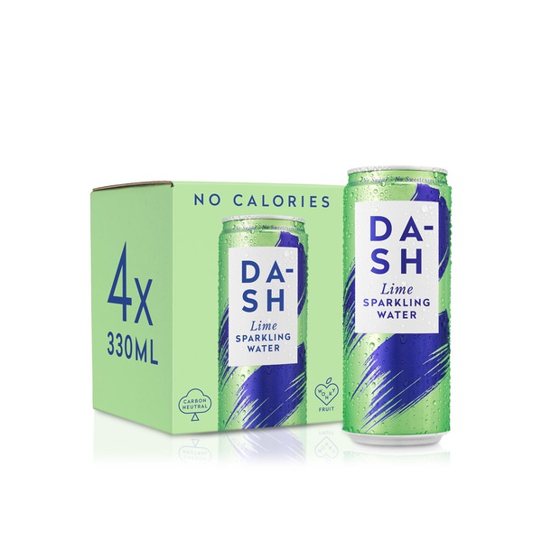 Dash Lime Sparkling Water 330ml x 4