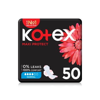 Kotex Maxi Protect Normal Pads with Wings 50s