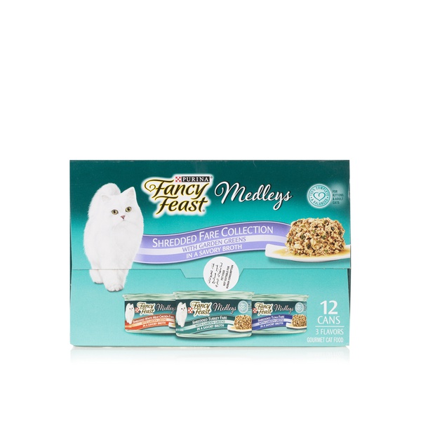 Fancy Feast Medleys Shredded Collection Cans x 12