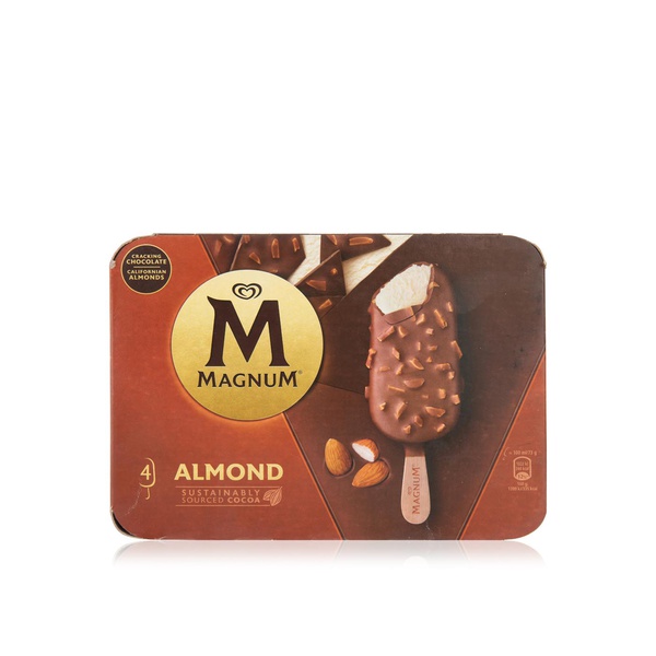 Buy Magnum almond ice cream sticks 4x100ml in UAE