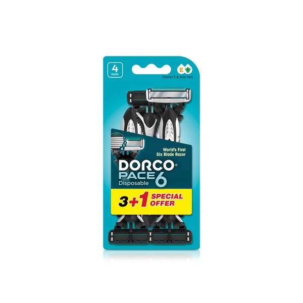 Dorco Pace 6 Men Disposable Razor 3+1