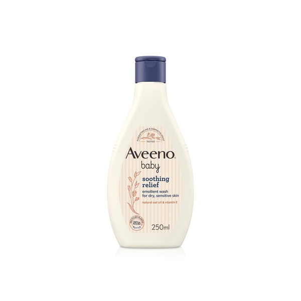 Buy Aveeno Baby soothing relief wash for dry sensitive skin 250ml in UAE