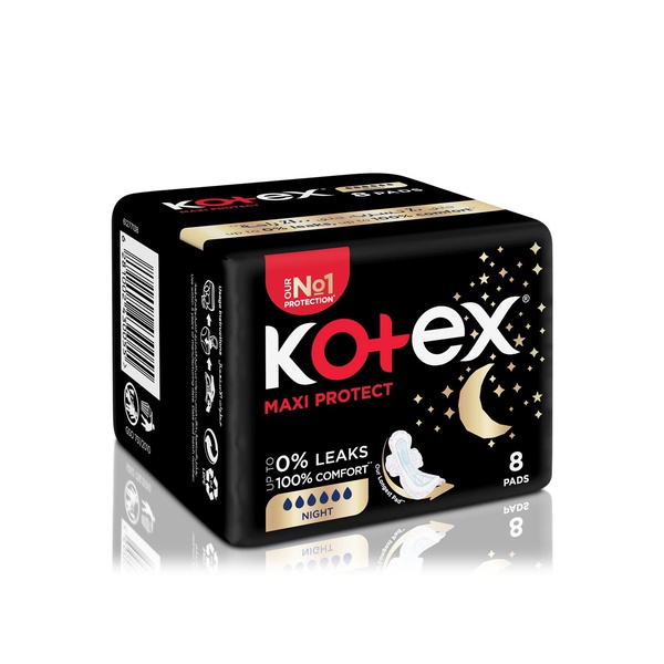 Kotex Overnight Maxi Protect Pads with Wings 8s