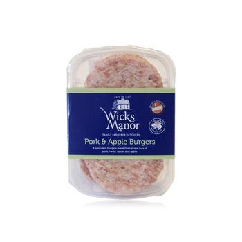 Wicks Manor Pork and Apple Burgers 454g