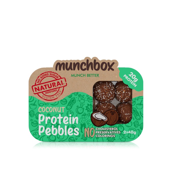 اشتري Munchbox coconut Protein Pebbles 80g في الامارات