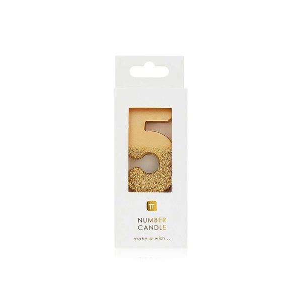 Talking Tables Gold Glitter Candle - 5
