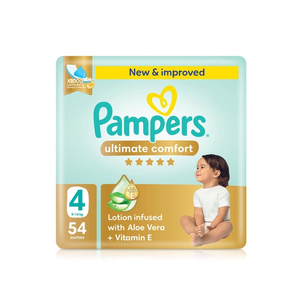 اشتري Pampers ultimate comfort diapers size 4 x54 في الامارات