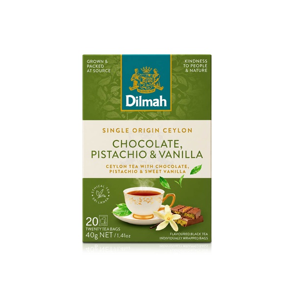 Dilmah Chocolate, Pistachio & Vanilla Tea Bags x 20