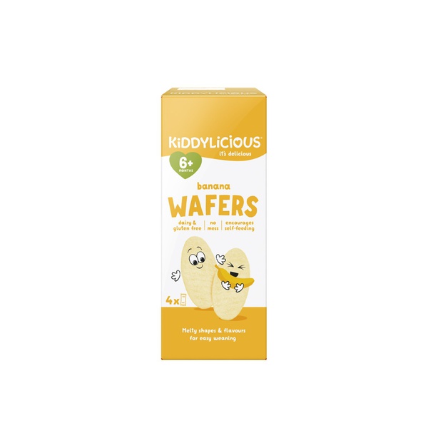 Kiddylicious Banana Wafers 6+ Months 4g x 4