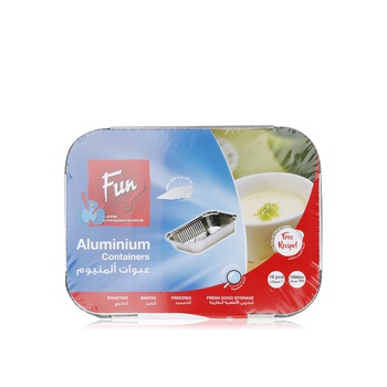 Fun Aluminium Rectangular Container with Lid 1850cc