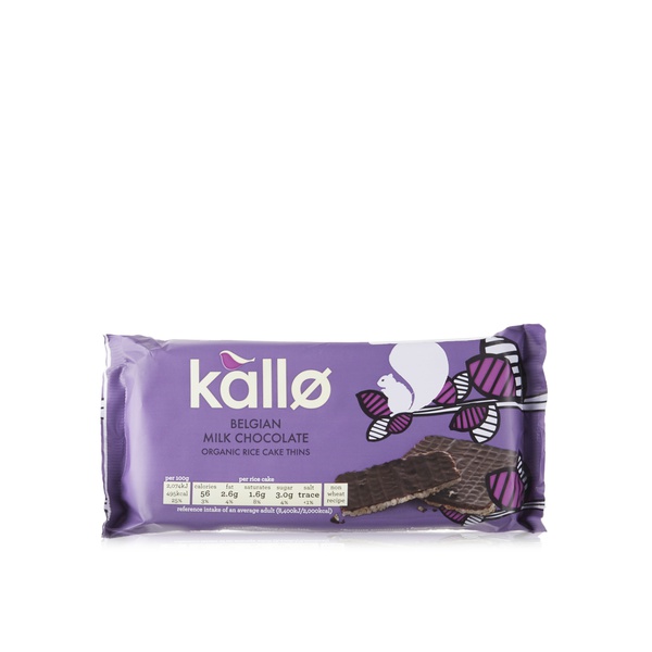 Kallo Milk Chocolate Rice Cake Thins 90g