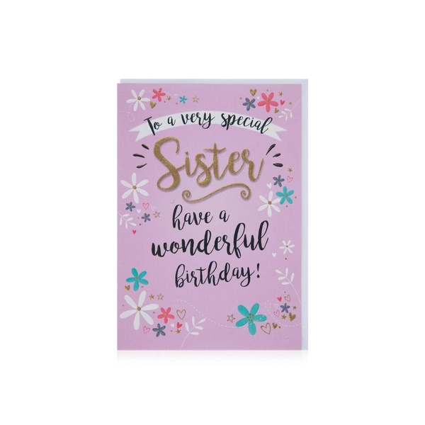 UK Greetings to a very special sister happy birthday card - Spinneys UAE