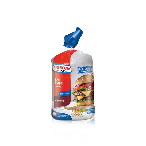 Americana Frozen Classic Beef Burgers x 20 1kg