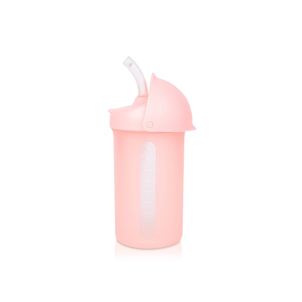 Boon Swig Silicone Straw Bottle Blush 270ml