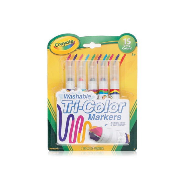 Crayola washable tri-color markers x5 - Spinneys UAE