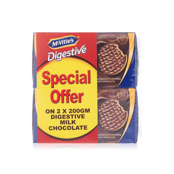 اشتري McVities digestive milk chocolate biscuits 200g في الامارات