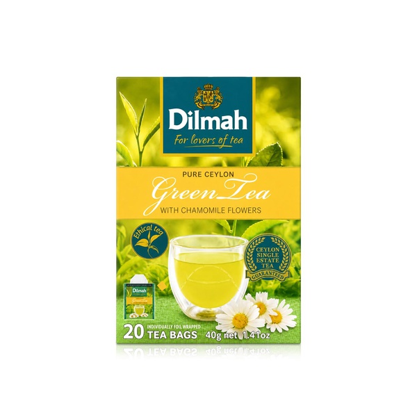 Dilmah Chamomile Flowers Green Tea Bags x 20