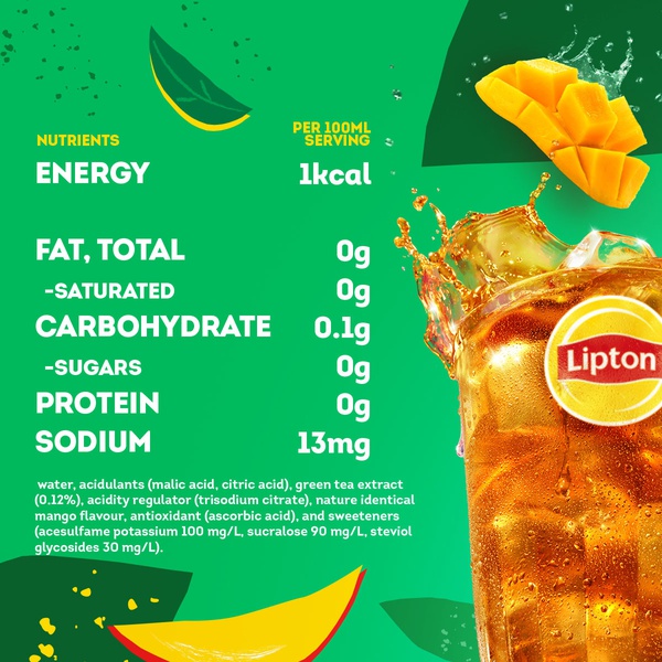 Lipton Ice Tea Mango Tango Zero Can 320ml x 6