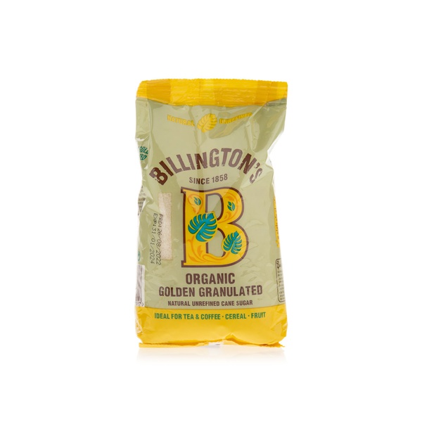 Buy Billingtons organic unrefined natural granulated cane sugar 500g in UAE