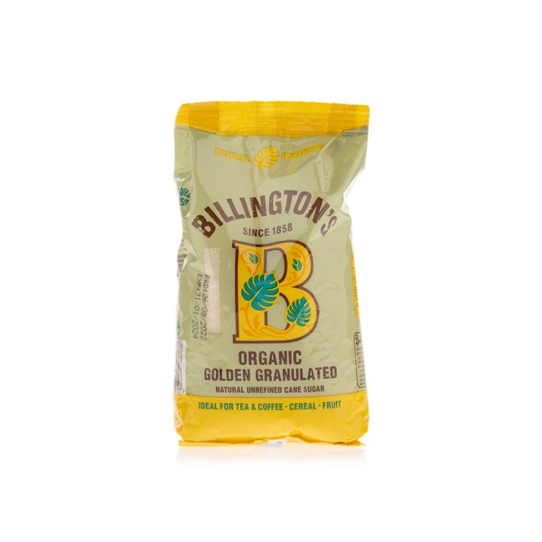 Billington's Organic Unrefined Natural Granulated Cane Sugar 500g