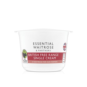 Waitrose Essential British Free Range Single Cream 150ml
