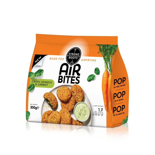 Strong Roots Frozen Airbites Crispy Spinach and Carrot 300g