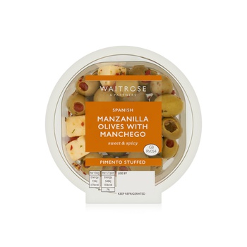Waitrose Spanish Manzanilla Olives and Manchego 150g