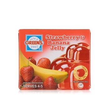 Green's Banana & Strawberry Jelly Mix 80g