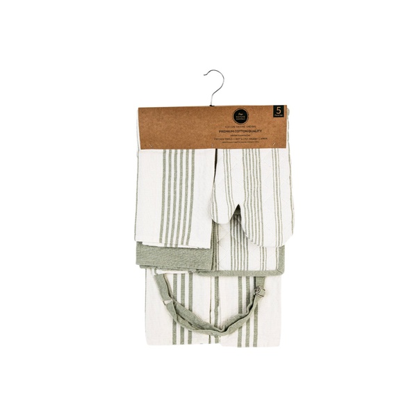 Pure Nature Essentia Kitchen Linen Set Green