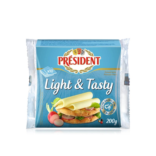 President Light and Tasty Cheese Slices x 10 200g