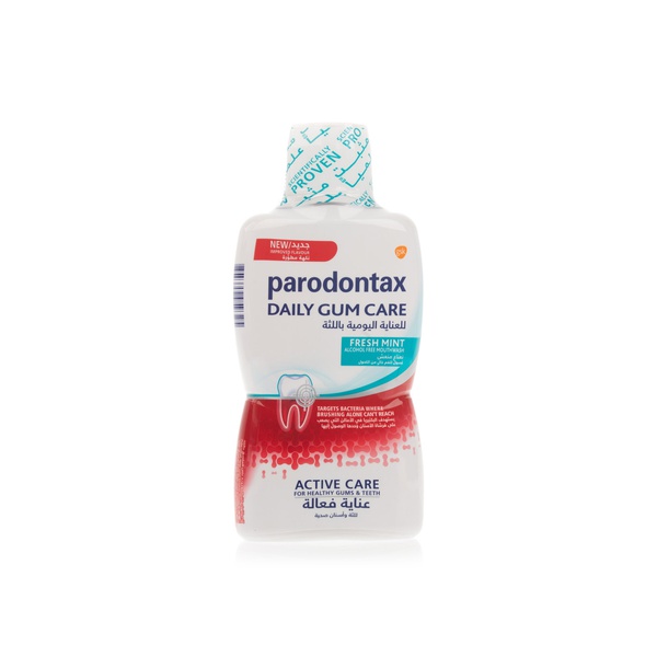 اشتري Parodontax daily gum care fresh mint mouthwash 500ml في الامارات