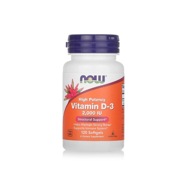 Now Vitamin D-3 2000 Iu Softgels x 120 - Spinneys UAE