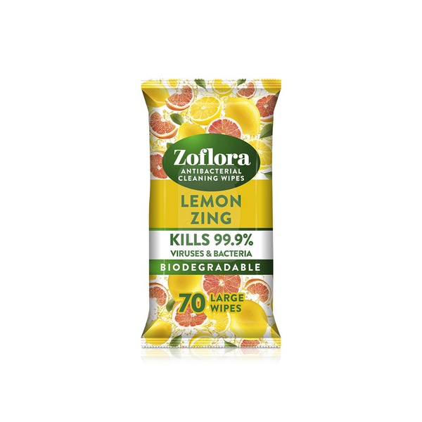 Zoflora Lemon Zing Antibacterial Cleaning Wipes x 70s