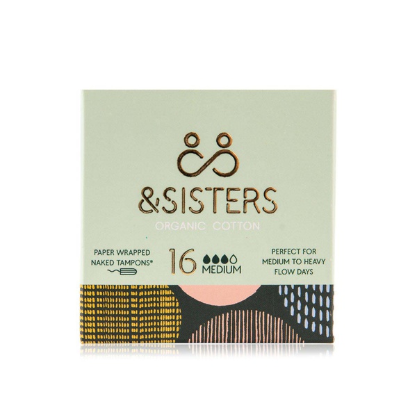 Buy &Sisters organic cotton naked tampons medium x16 in UAE