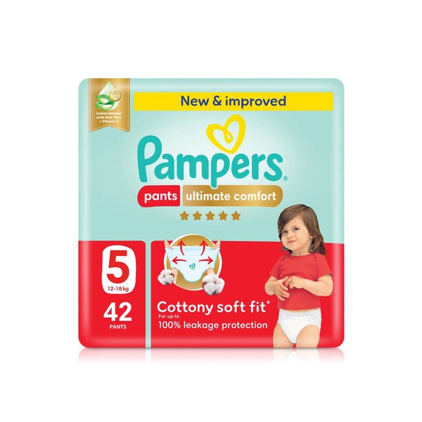 اشتري Pampers ultimate comfort pants size 5 x42 في الامارات