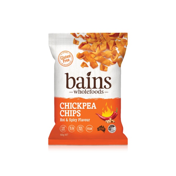 Bains Wholefoods Chickpea Chips Hot & Spicy 100g