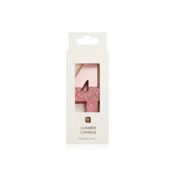 Talking Tables Rose Gold Glitter Candle - 4