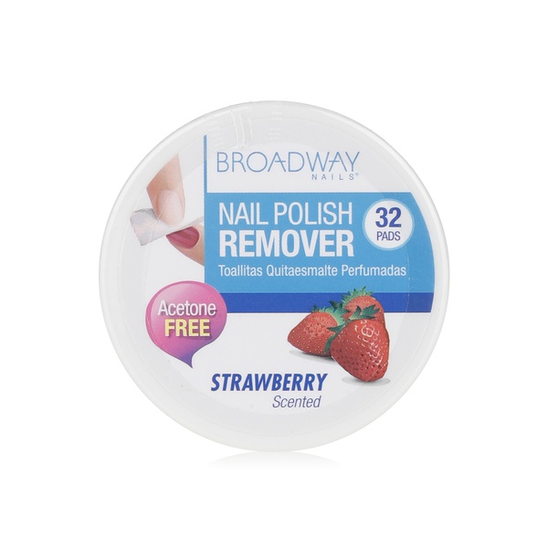 Buy Broadway nail polish remover strawberry 32pads in UAE