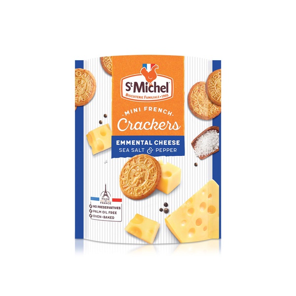 St Michel Crackers Emmental Salt and Pepper 100g