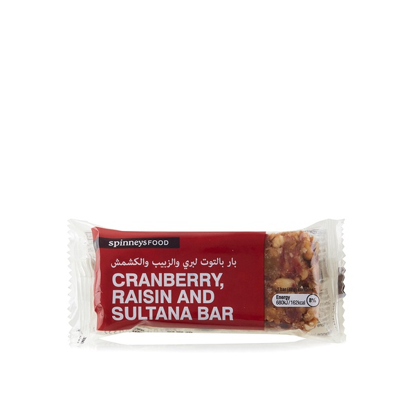 Buy SpinneysFOOD cranberry, raisin and sultana bar 42g in UAE