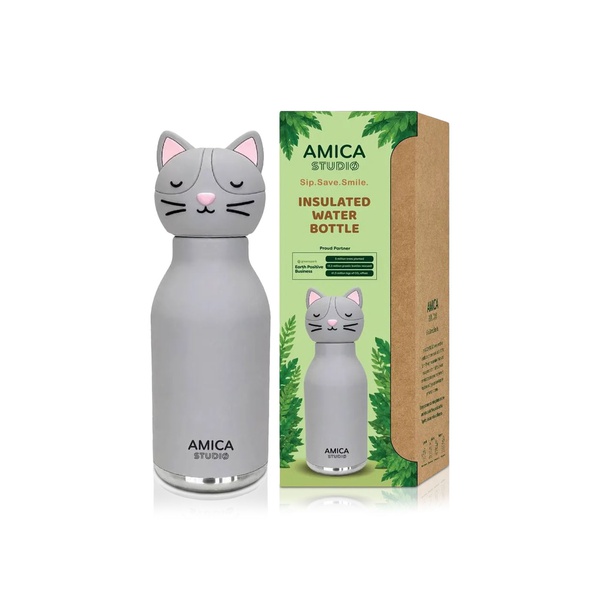 Amica Studio Cleo the Cat Kids Water Bottle