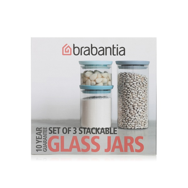 Brabantia Stackable Glass Jar Set of 3