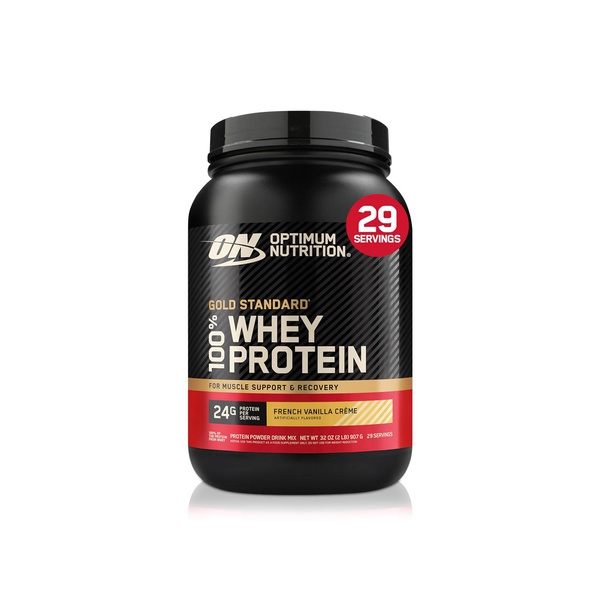 Optimum Nutrition French Vanilla Crème Whey Protein Powder 907g