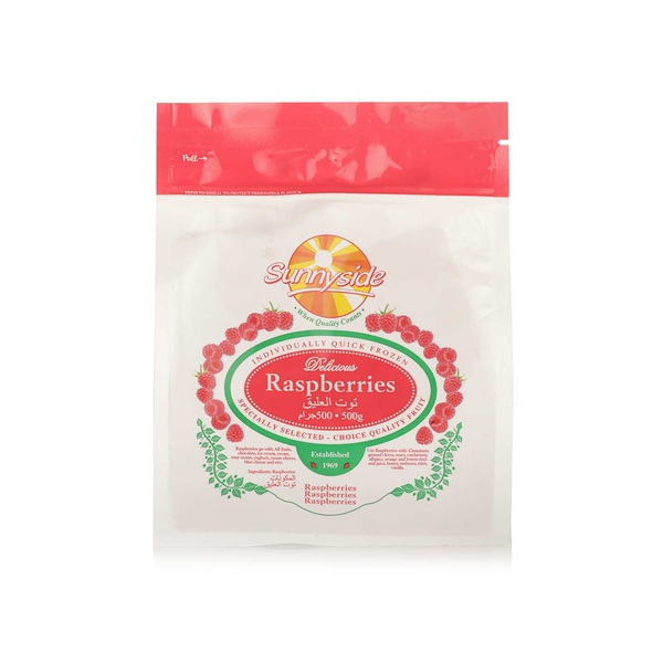 اشتري Sunnyside frozen raspberries zip bag 500g في الامارات