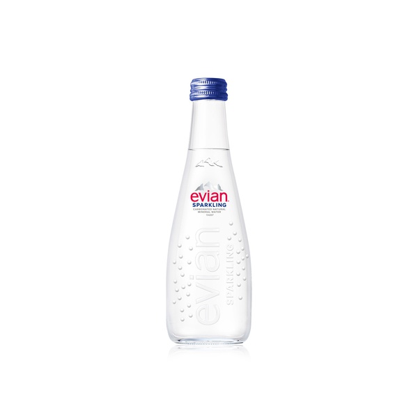 اشتري Evian sparkling natural mineral water glass 330ml في الامارات