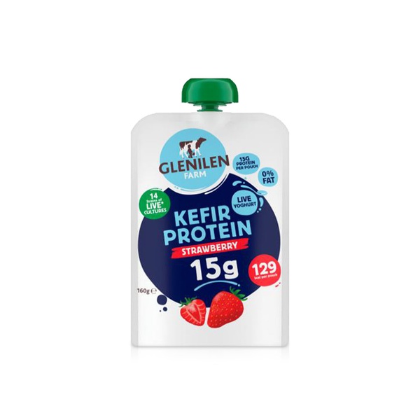 Glenilen Farm Kefir Protein Pouch Strawberry 160g